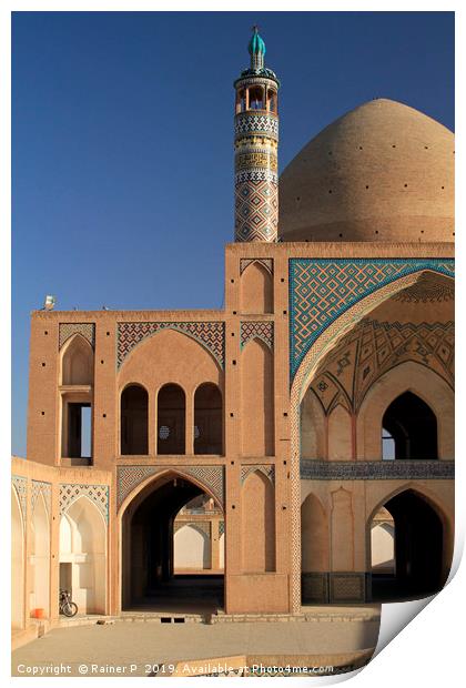 Agha Bozorg Mosque in Kashan, Iran Print by Lensw0rld 