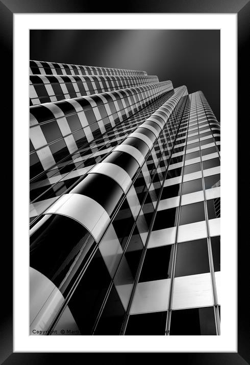 Skyscraper in downtown San Francisco Framed Mounted Print by Martin Williams