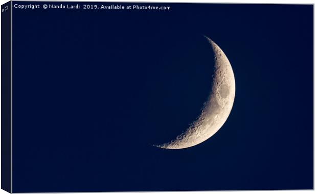 Crescent Moon Canvas Print by DiFigiano Photography
