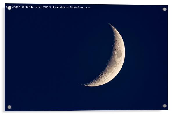 Crescent Moon Acrylic by DiFigiano Photography