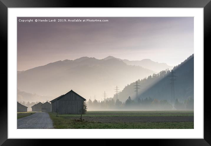 Prattigau Barns Framed Mounted Print by DiFigiano Photography