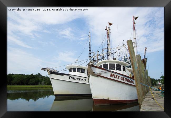 McClellanville Shrimpers Framed Print by DiFigiano Photography