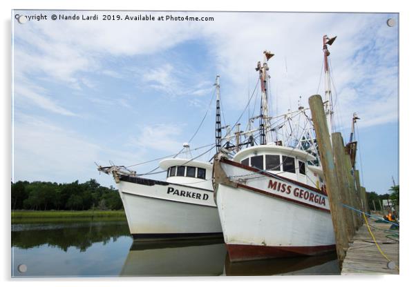 McClellanville Shrimpers Acrylic by DiFigiano Photography