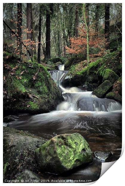Cool Water at wyming brook Print by Jon Fixter