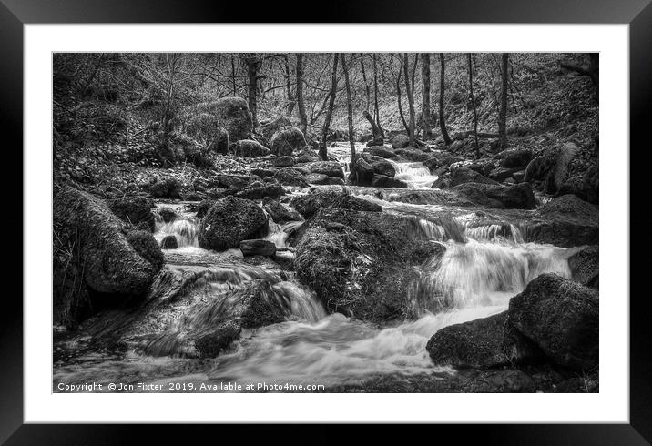 Fast flowing water  Framed Mounted Print by Jon Fixter