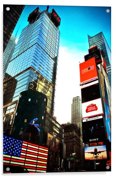 Times Square New York City America Acrylic by Andy Evans Photos
