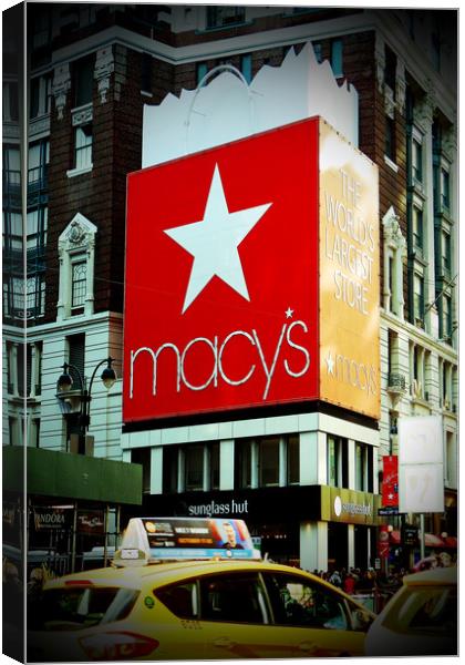 Vibrant Lights of Macy's Canvas Print by Andy Evans Photos
