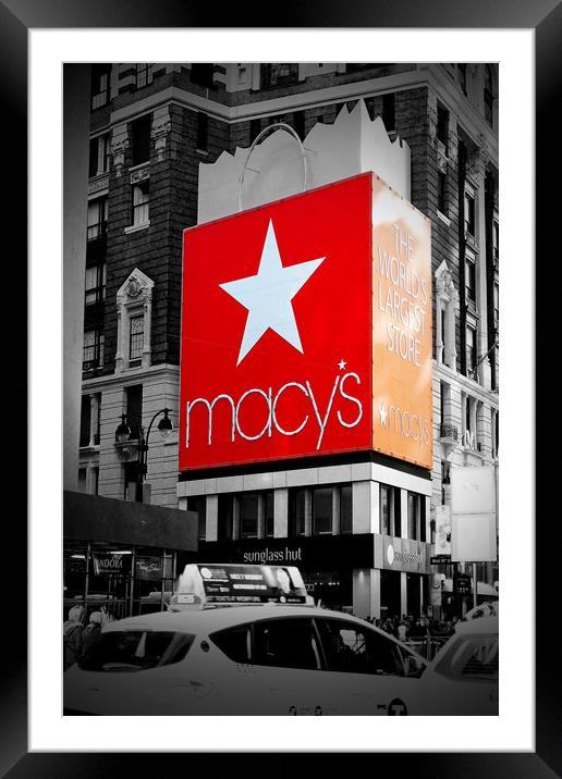 Macy's Times Square New York City America Framed Mounted Print by Andy Evans Photos