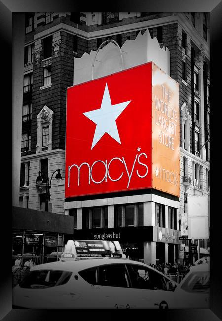 Macy's Times Square New York City America Framed Print by Andy Evans Photos