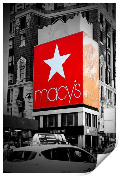 Macy's Times Square New York City America Print by Andy Evans Photos