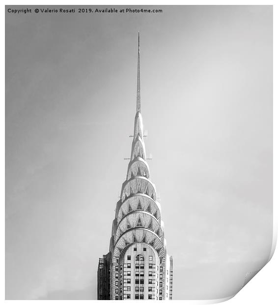 The Chrysler Building in New York Print by Valerio Rosati