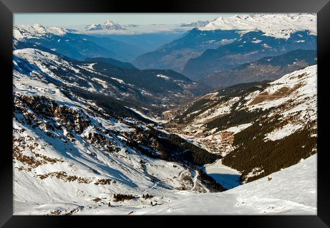 Meribel Mottaret 3 Valleys French Alps France Framed Print by Andy Evans Photos