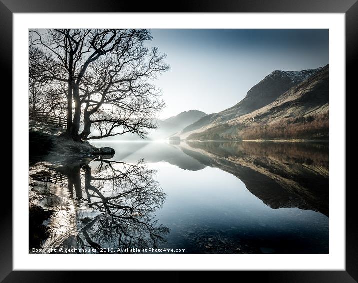 Buttermere, winter morning Framed Mounted Print by geoff shoults