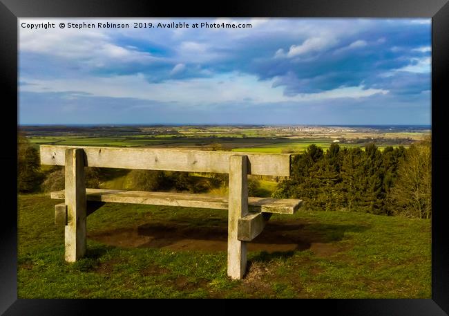 View from a bench...Warwickshire Framed Print by Stephen Robinson