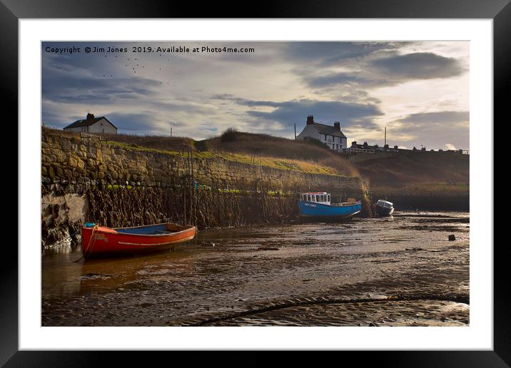 Seaton Sluice harbour in Northumberland Framed Mounted Print by Jim Jones