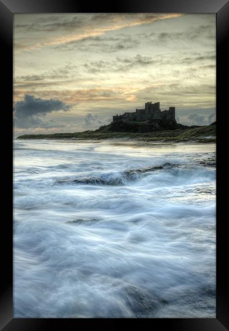 Bamburgh storm          Framed Print by CHRIS ANDERSON