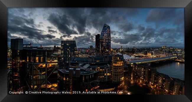 Night view of the city of London Framed Print by Creative Photography Wales