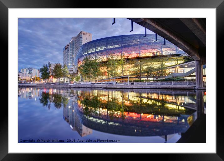 Ottawa convention centre and Rideau Canal Framed Mounted Print by Martin Williams