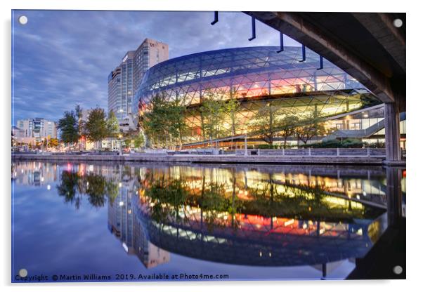 Ottawa convention centre and Rideau Canal Acrylic by Martin Williams