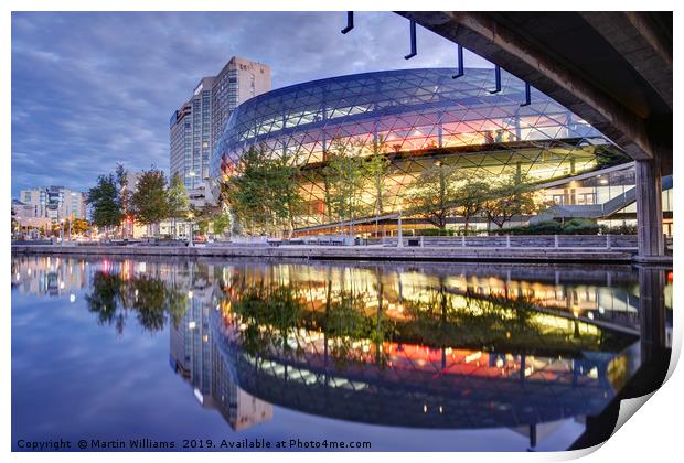 Ottawa convention centre and Rideau Canal Print by Martin Williams