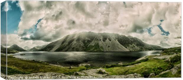 Majestic Landscape of Illgill Head and Wast Water Canvas Print by andrew blakey