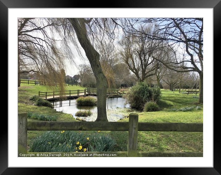Chalkwell Park in the Spring Framed Mounted Print by Ailsa Darragh
