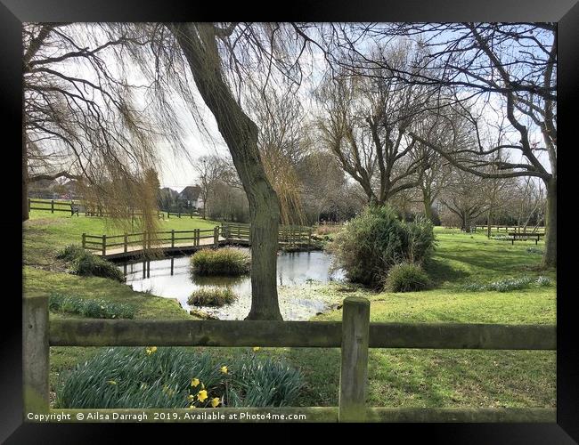 Chalkwell Park in the Spring Framed Print by Ailsa Darragh