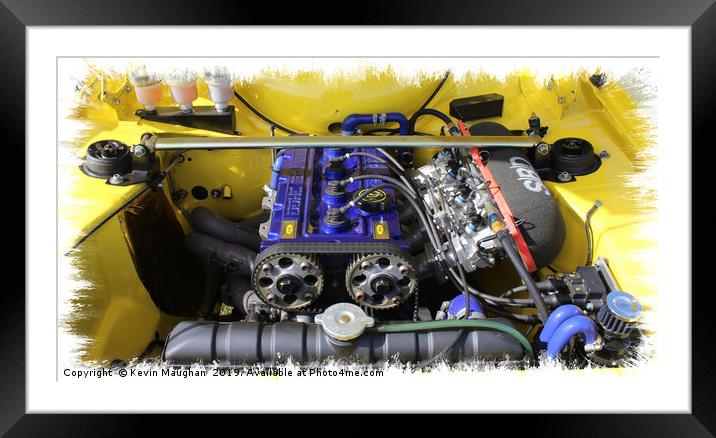 Ford Escort Mexico Engine Framed Mounted Print by Kevin Maughan