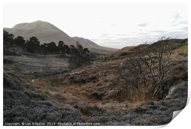 Winter Hike in the Highlands Print by Lee Osborne