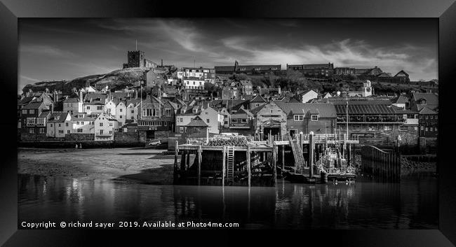 Whitby Lifeboat Station Framed Print by richard sayer