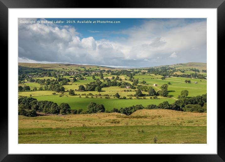 Teesdale and Lunedale from Whistle Crag Framed Mounted Print by Richard Laidler