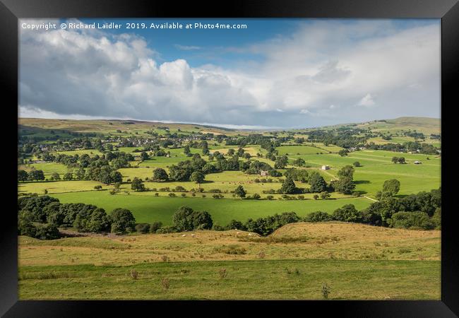 Teesdale and Lunedale from Whistle Crag Framed Print by Richard Laidler