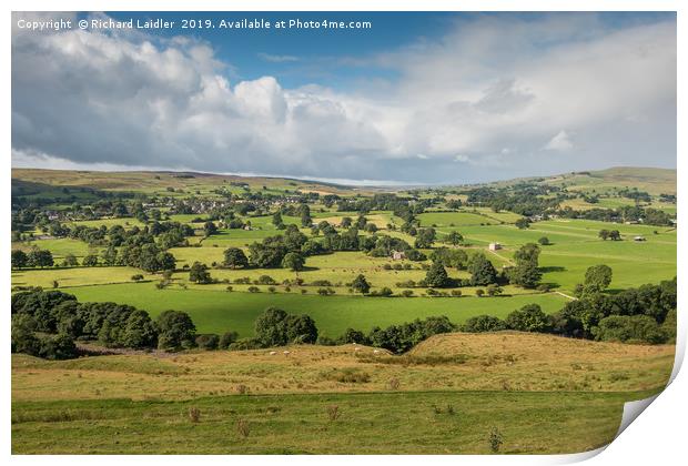 Teesdale and Lunedale from Whistle Crag Print by Richard Laidler
