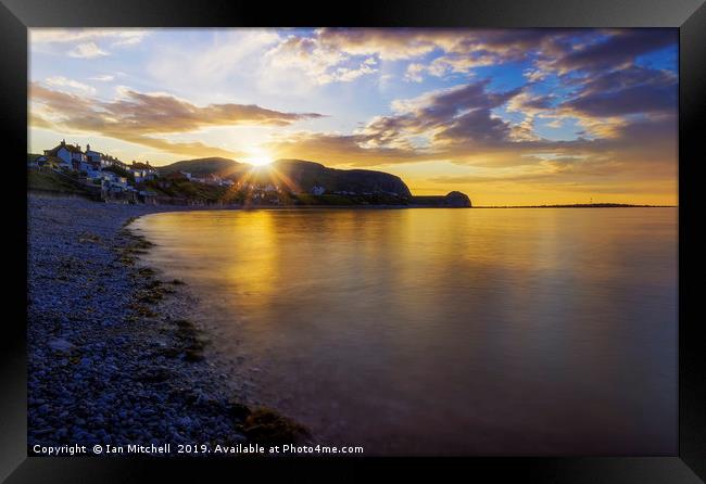 Little Orme Sunset Framed Print by Ian Mitchell