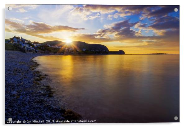 Little Orme Sunset Acrylic by Ian Mitchell