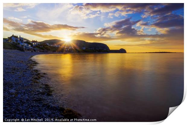 Little Orme Sunset Print by Ian Mitchell