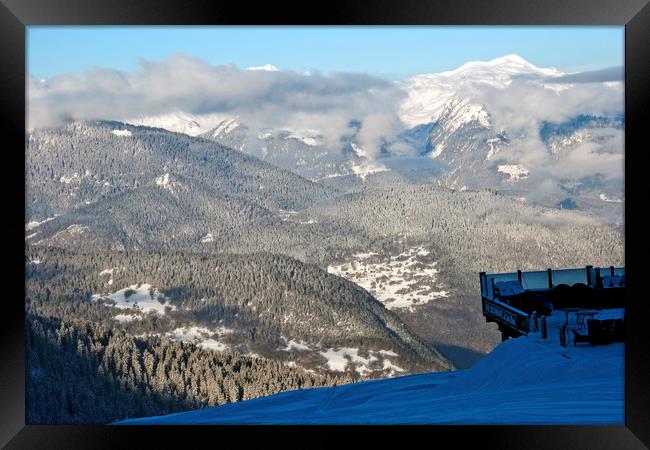 French Alps from Courchevel La Tania 3 Valleys Framed Print by Andy Evans Photos