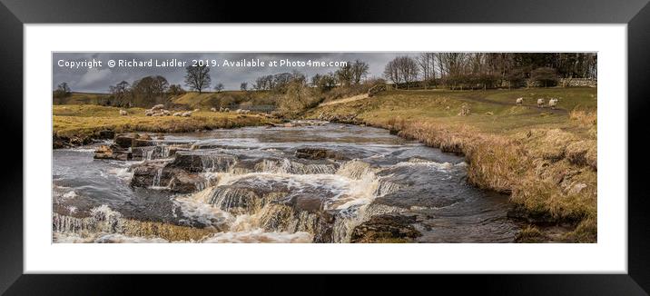 Sleightholme Beck Panorama Framed Mounted Print by Richard Laidler