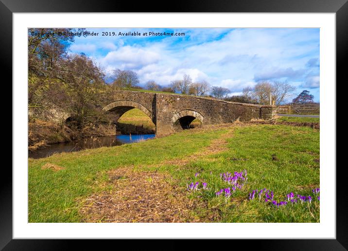 River Bain. North Yorkshire. Framed Mounted Print by Richard Pinder