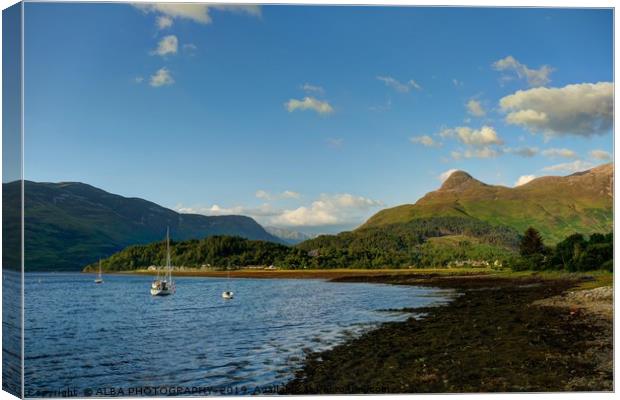Loch Leven & The Pap of Glencoe, Scotland. Canvas Print by ALBA PHOTOGRAPHY