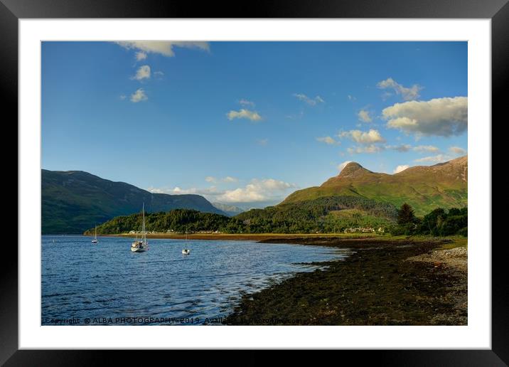 Loch Leven & The Pap of Glencoe, Scotland. Framed Mounted Print by ALBA PHOTOGRAPHY