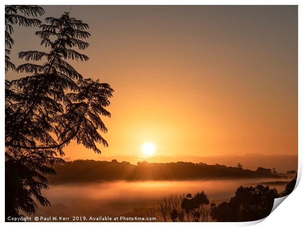 Sunrise over Wollongbar Print by Paul W. Kerr