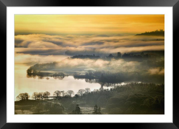 lakeland mists Framed Mounted Print by Robert Fielding