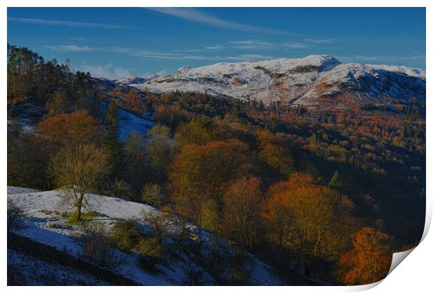 A view from Loughrigg Print by Robert Fielding