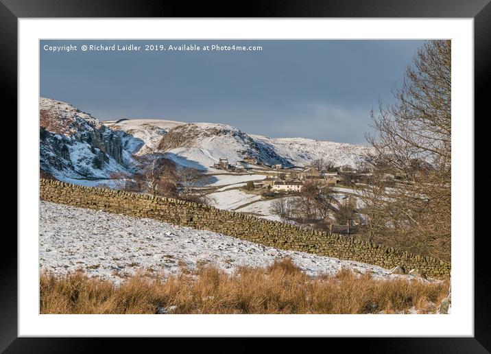 Holwick, Teesdale in Winter Framed Mounted Print by Richard Laidler