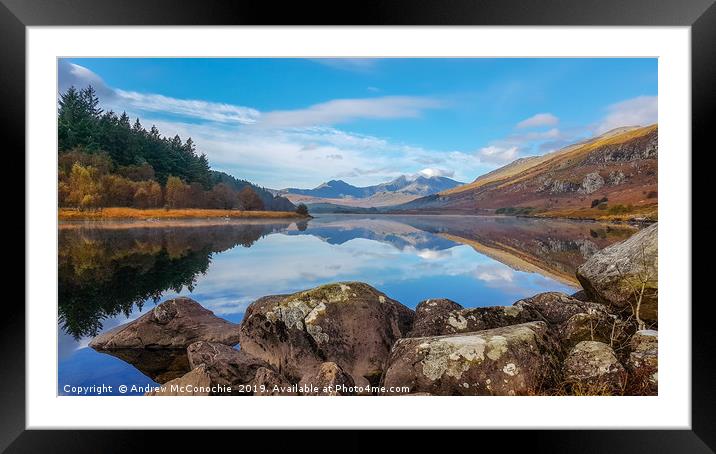 The Snowdon Horseshoe Framed Mounted Print by Andrew McConochie