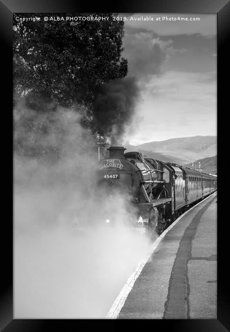 The Jacobite Steam Train, Fort William, Scotland Framed Print by ALBA PHOTOGRAPHY
