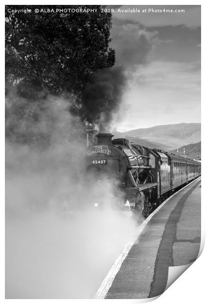 The Jacobite Steam Train, Fort William, Scotland Print by ALBA PHOTOGRAPHY