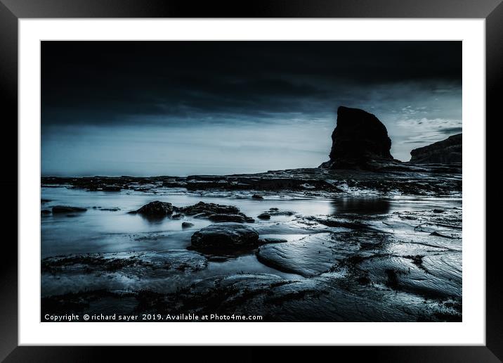 Molten Blue Framed Mounted Print by richard sayer