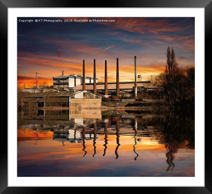 Aldwarke Steel Plant, Rotherham, South Yorkshire Framed Mounted Print by K7 Photography